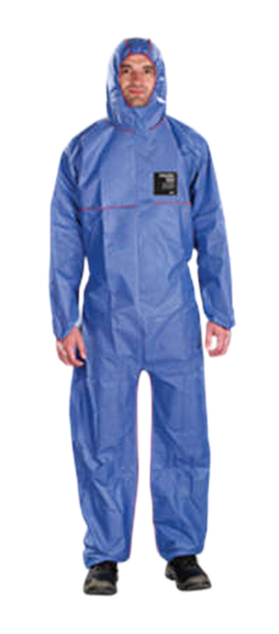 Ansell Microchem coverall with hood, navy blue